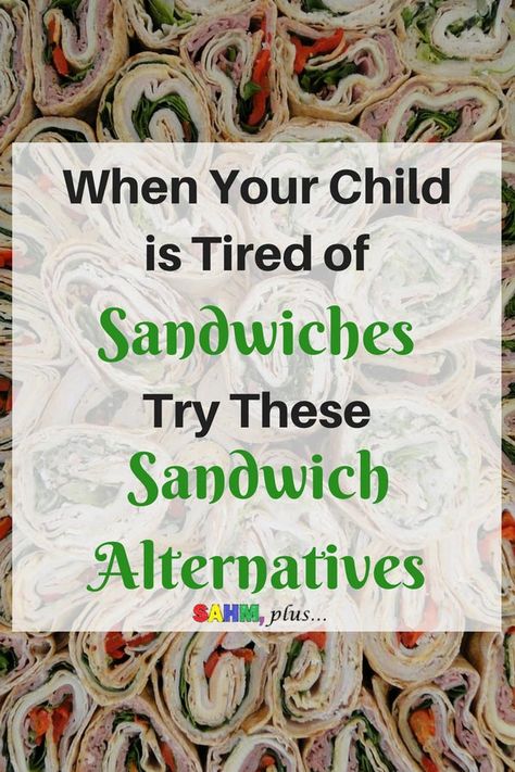 It's almost back to school, but you're anticipating the day your child is tired of sandwiches for lunch. Check out these sandwich alternative lunch ideas to help you think beyond the sandwich and mix it up. And you can still pack a healthy lunch for school | www.sahmplus.com Alternative To Sandwiches Lunches, Sandwich Alternatives For Lunch, Middle School Lunch Ideas, Packed School Lunch, Healthy Lunch For School, Sandwich Alternatives, Elementary School Lunch, Lunch For School, Creative School Lunches