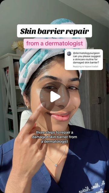 Dr. Neera Nathan on Instagram: "Comment “REPAIR” and I will DM you this complete skincare routine & products to help heal a damaged skin barrier and dry/eczema prone skin. #skinbarrier #skinbarrierrepair #skincaretips #dermatologist" Barrier Repair Skin Care Routine, Barrier Repair Skin Care, Skin Barrier Repair Routine, Skincare For Dry Skin Routine, Dermatologist Skincare Routine, Damaged Skin Repair, Skincare Routine Products, Damaged Skin Barrier, Dry Skin Routine