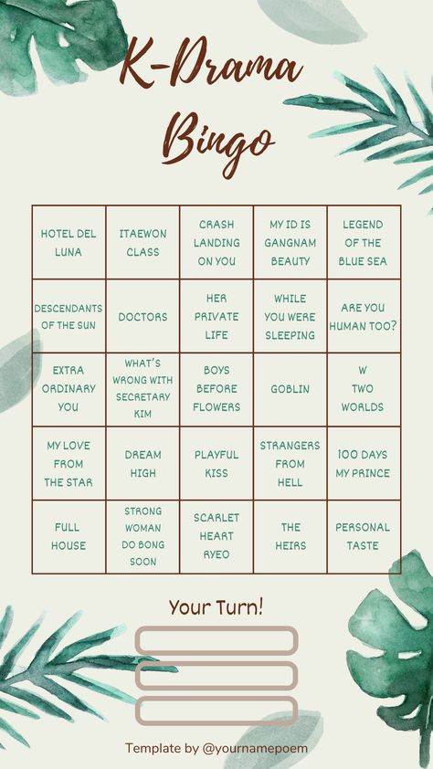 Circle KDrama you’ve ever watched Kdrama Bingo, Bingo Challenge, Kdrama Memes, Bullet Journal Ideas Pages, Story Instagram, Instagram Template, Journal Ideas, Bingo, Instagram Story