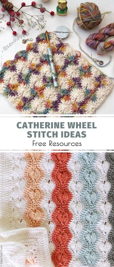 Catherine Wheel Stitch Projects | Your Crochet Catherine’s Wheel Crochet Pattern, Crochet Stitches Guide, Shell Stitch, Baby Blanket Crochet Pattern, Granny Square Crochet Pattern, Crochet Purses, Afghan Crochet Patterns, Knit Or Crochet, Crochet Techniques