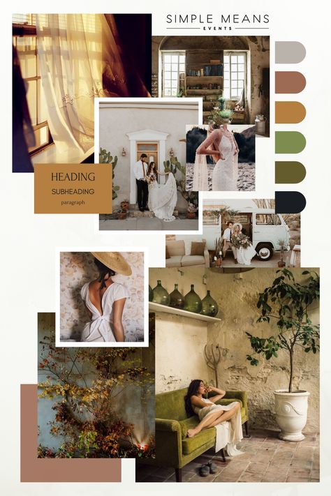 Mood Broad Design, Cactus Mood Board, Desert Mood Board Fashion, Earthy Tone Mood Board, Mood Board For Website, Photographer Mood Board, Earth Tone Website Design, Mood Board Layout Templates, Mood Board Website