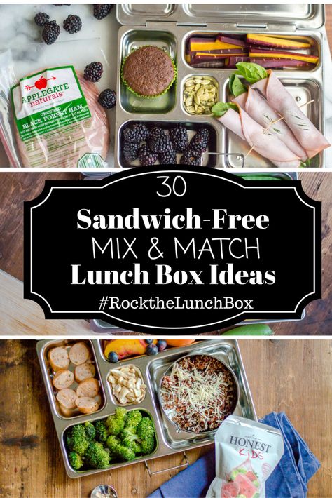 30 Sandwich-Free Mix & Match Lunch Box Ideas #RockTheLunchBox Lunch Box Food Ideas, Food Sampling, Lunch Box Ideas, Box Food, Paleo Lunch, Lunch Box Recipes, Convenience Food, Easy Healthy Dinners, Pinterest Recipes