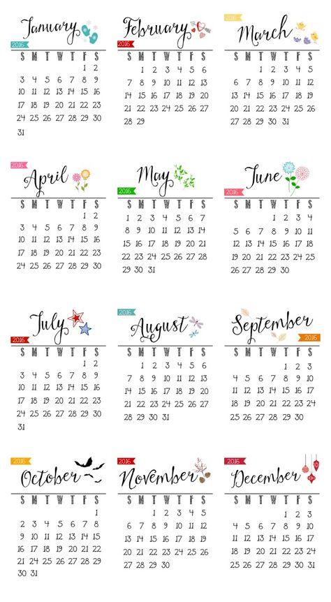 Free printable 2016 calendar. Works great for your desk, office space, or by the telephone. SO cute and perfect for gift ideas! Calendrier Diy, Small Calendar, Kalender Design, Calendar 2017, Cute Calendar, 2016 Calendar, Free Calendar, Printable Calendar Template, Blank Calendar