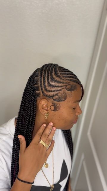 STS STYLING TRO 💕 on Instagram: "Lemonade w knotless 😮‍💨😍 #eplorepage #hairstylistlb #knotlessbraids #lemonadebraids #redhead" Lemonade Tribals With Knotless Braids Boho, Knotless Box Braids With Lemonade Braids, Knotless Braids With Lemonade Braids, Curly Lemonade Braids, Lemon Knotless Braids, Lemonade With Knotless Braids, Lemonade Bohemian Braids, Knotless With Lemonade Braids, Lemonade X Knotless Braids