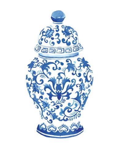 Laura Dro Ginger Jar Print Giveaway - Kelly in the City Chinoiserie Art, Kelly In The City, 8x10 Prints, White Ginger Jars, Blue White Decor, Jar Art, Blue And White Vase, Apartment Bedroom, Soyut Sanat Tabloları