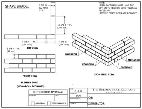 MONARCH--ECONO-Flemish-Bond.gif 579×447 pixels Flemish Bond, English Bond, Brick Bonds, Brick Companies, Types Of Bricks, Masonry Construction, Brick Projects, Brick Masonry, Construction Types