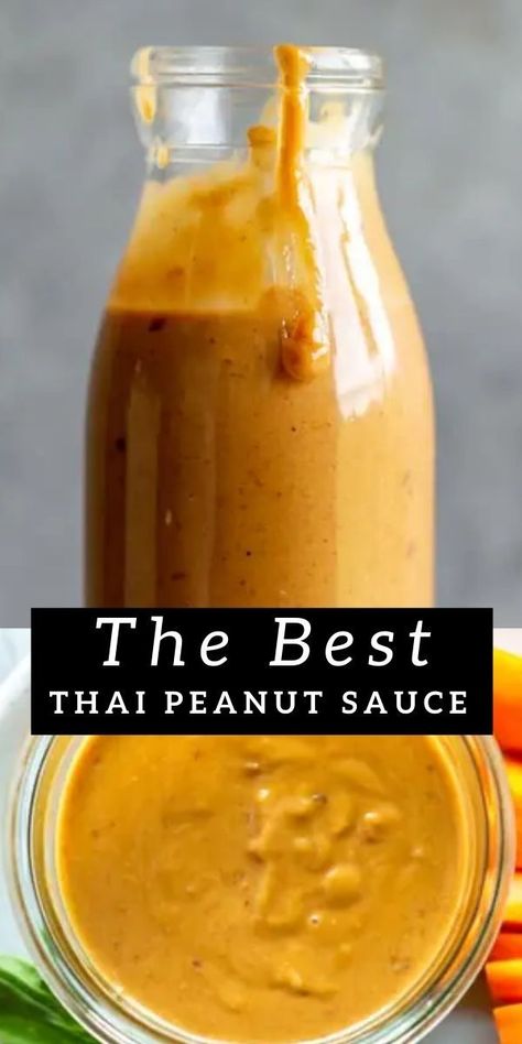 Peanut Sauce Recipe, Thai Peanut Sauce, Homemade Sauce Recipes, Salad Dressing Recipes Homemade, Thai Peanut, Asian Sauce, Best Thai, Kebabs, Peanut Sauce