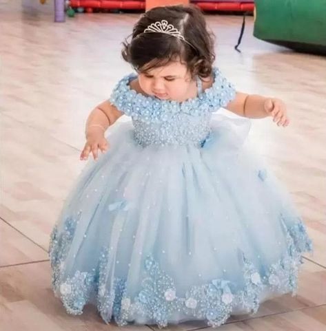 Baby Girls Dresses Off Shoulder Pearls Lace Butterflies Flower Girl Dress Infant First Birthday Party Gown Kids Birthday Dresses, Birthday Frocks, Flower Party Dress, Toddler Pageant, Dresses Off Shoulder, Baby Birthday Dress, 1st Birthday Dresses, Baby Girls Dresses