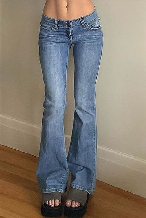 Low Rise Thong Jeans, Lower Rise Jeans, Low Rise Pants Aesthetic, 2000s Lowrise Jeans, Early 200s Jeans, Low Waist 90s Jeans, 2000s Low Rise Jeans Aesthetic, Subdued Low Rise Jeans, 90s Flared Jeans