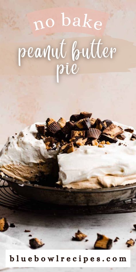 Peanut Butter Pie With Oreo Crust, Cool Whip Peanut Butter Pie, Oreo Peanut Butter Pie, Peanut Butter Mousse Pie, No Bake Peanut Butter Pie, Silk Pie Recipe, Peanut Butter Pie Recipe, Thanksgiving Foods, Chocolate Peanut Butter Pie