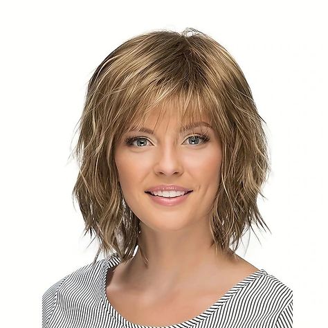 Silver Gray Ombre Layered Wigs with Curtain Bangs for Women Synthetic Short Light Grey Wig Layered Gray Wavy Bob Wig Highlight Grey Curly Bob Wig for Black Women Silver Grey Wig for Daily Use 2024 - $16.99