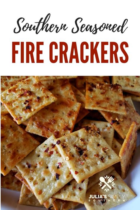 How to make Southern Baked Fire Crackers, also known as Alabama fire crackers or ranch fire crackers. This is a simple party food and can be oven toasted or no bake. They are addictive when served as an appetizer or snack #Firecrackers #Saltines #SeasonedCrackers #EasyAppetizers Firecrackers Saltines, Seasoned Saltine Crackers, Alabama Fire Crackers, Saltine Cracker Recipes, Simple Party Food, Spicy Crackers, Seasoned Crackers, Fire Crackers, Easy Party Food