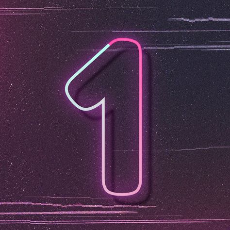 Pink neon glow number 1 vector font typography | free image by rawpixel.com / wan 1 Aesthetic Number Font, Number 1 Design Fonts, Number 1 Design Graphics, 1 Number Wallpaper, 1 Aesthetic Number, Number 1 Aesthetic, Spin Aesthetic, 9 Typography, Wellness Center Design