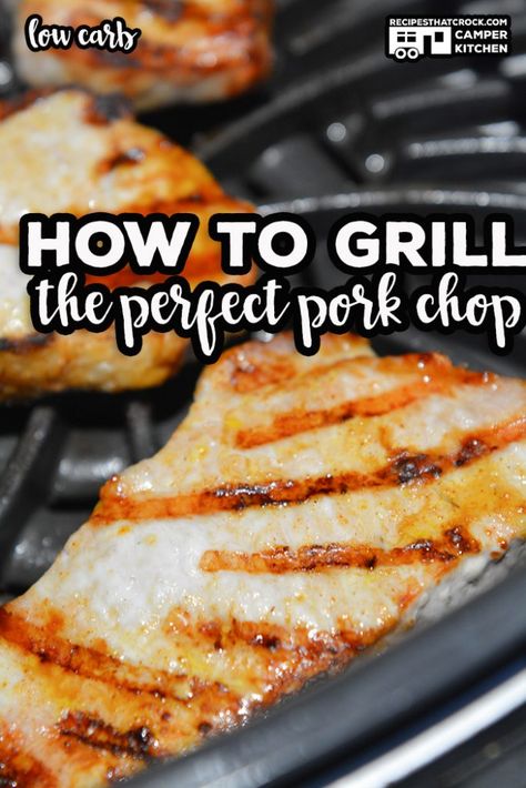 Pork Chop Recipes Ninja Foodi, Pork Chops Ninja Foodi, Grilled Pork Chops Boneless, Grilling Thick Pork Chops, Grilled Pork Loin Chops, Grill Pork Chops, Cooking Boneless Pork Chops, Ninja Foodi Grill, Ninja Grill