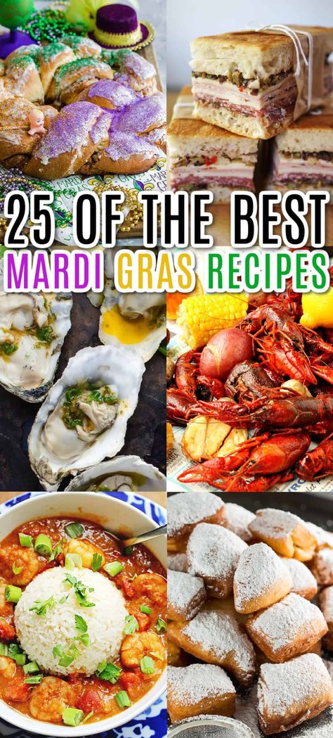 Madi Gras Party, Mardi Gras Recipes Easy, Mardi Gras Appetizers, Mardi Gras Party Food, Mardi Gras Recipes, Mardi Gras Dinner, Mardi Gras Desserts, Madi Gras, New Orleans Recipes