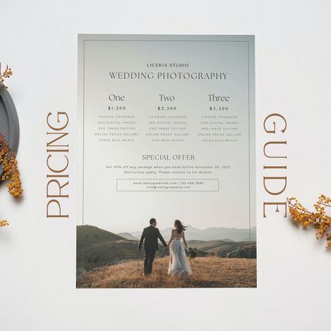 Wedding Quotation Format, Photographer Flyers, Wedding Poster Design, Wedding Pricing, Wedding Photography Marketing, Wedding Booklet, Wedding Packages Prices, Pricing List, Photography Price List