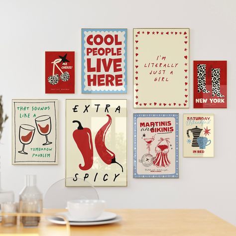 It's time to give your kitchen a spicy makeover too 🌶️🥵 #wallart #artprints #walldecor #illustrationartists #colorfulinteriors #colorfulhome #colorfulhomedecor #interiorstyled Kitchen Art Ideas, Shop Art Prints, Retro Wall Art, Dream House Interior, Illustration Artists, Kitchen Art, Cool Walls, Girl Room, Colorful Interiors