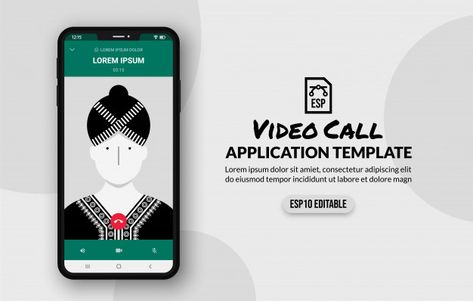 Whatsapp videos call template, social me... | Premium Vector #Freepik #vector #template #social #smartphone #video Whatsapp Video Call Template, Social Media Communication, Call Template, About Whatsapp, Vector Whatsapp, Whatsapp Videos, Template Social Media, Media Communication, Vector Template