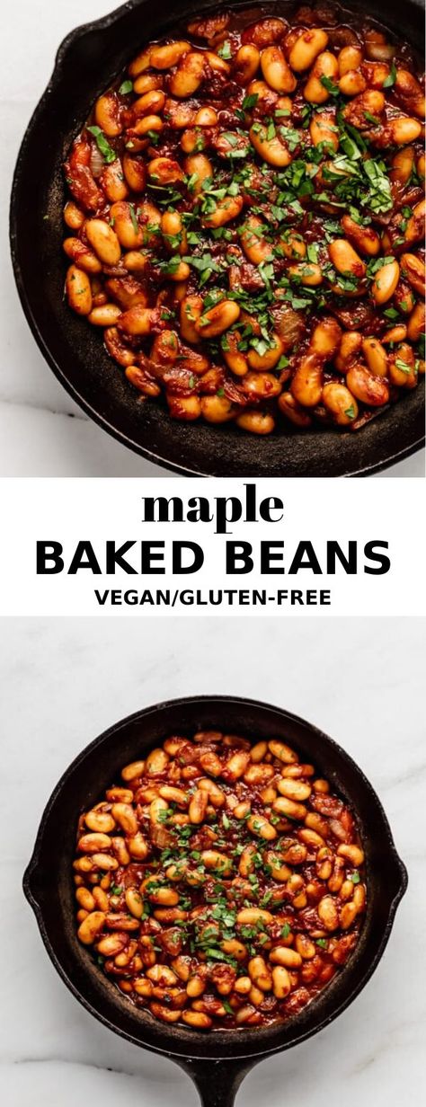 Baked Beans Vegan, Healthy Baked Beans, Maple Baked Beans, Breakfast Quick, Breakfast Vegan, Baked Bean Recipes, Quick Videos, Vegan Beans, Breakfast Healthy