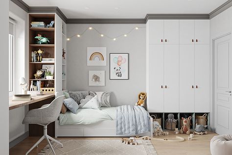 Small Room Solutions, Modern Kids Room Design, Narrow Bedroom, Kids Room Bed, Bed Nook, Children Room Boy, Modern Kids Room, Room Of One's Own, Toddler Boys Room