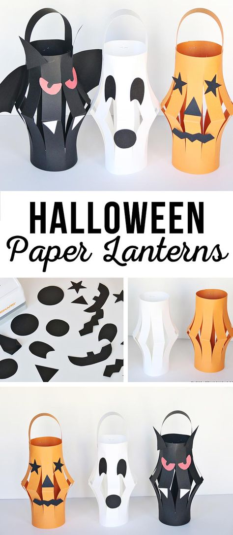 Elementary Halloween Crafts, Halloween School Crafts, Halloween Paper Lanterns, Halloween Lanterns Diy, 2nd Grade Crafts, 1st Grade Crafts, Lanterns Paper, Halloween Class Party, Crafts For Preschoolers