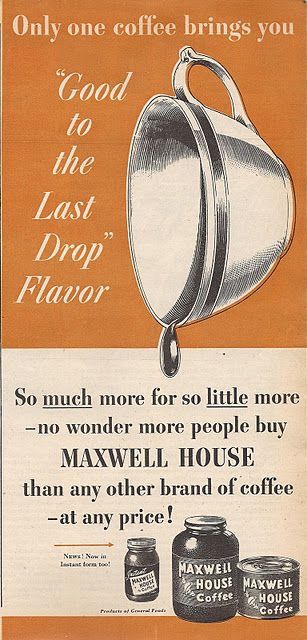 Maxwell House Coffee Scrub Selfie, Ristretto Coffee, Vintage Coffee Poster, Maxwell House Coffee, Maxwell House, House Coffee, Coffee Vintage, Lovers Pics, Freebie Friday