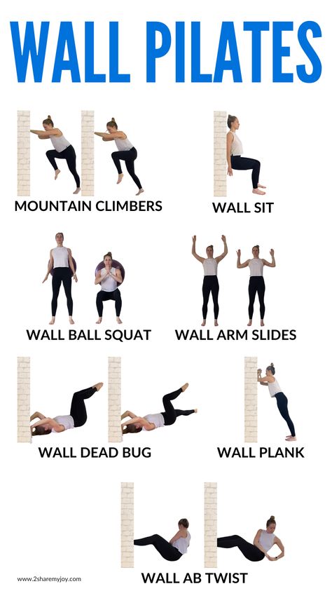 This wall pilates workout is great for beginners and can be done at home. It is low impact and offers a great exercise routine for obese people that need a low impact workout. You can do this at hte comfort of your home on a wall. It can be a quick workout routine that builds strength for your full body. A great Pilates option for when you are starting to workout. Click through for all exercises and detailed instruction! Palaties Workout, Dynamic Stretching Exercises, Full Body Pilates Workout, Obese Workout, How To Start Exercising, Pilates Workout Plan, Wall Pilates, Pilates Workout Routine, Pilates At Home