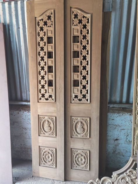 Mandir Doors, Puja Door, Mandir Door, Wood Double Door, Puja Unit, Puja Decoration, Latest Door Designs, Temple Door, Pooja Door