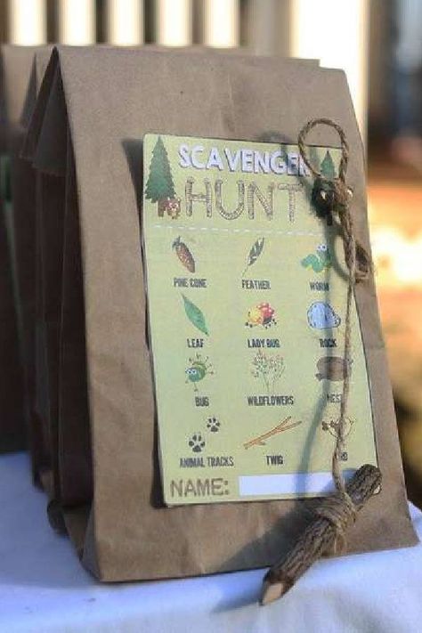 Scavenger Hunt Camping, Camping Birthday Party Ideas, Campout Party, Happy Camper Birthday Party, Camping Theme Birthday Party, Camping Theme Birthday, Hunting Birthday, Adventure Party, Camping Theme Party