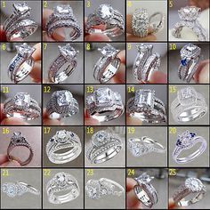 925 Sterling Silver Jewelry Rings, Big Wedding Rings Engagement, Diamond Engagement Rings For Women, Women’s Wedding Rings, Wedding And Engagement Rings Set, Big Diamond Wedding Rings, White Gold Rings For Women, Silver Wedding Rings For Women, Womens Wedding Rings