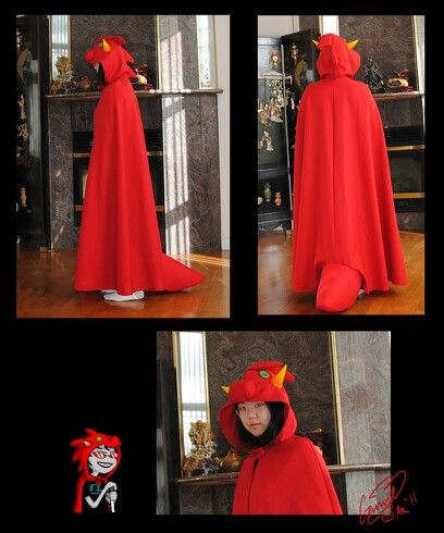 Really good Terezi hood cape Homestuck Cosplay Tutorial, Dragon Cape, Cape Tutorial, Homestuck Cosplay, Vast Error, Home Stuck, Costume Sewing Patterns, Cosplay Hair, Cosplay Tutorial