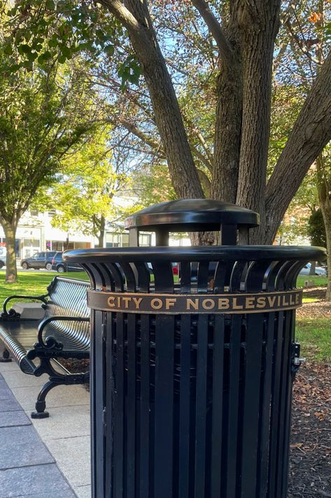 Personalized trash cans - one of the many ways you can add visual interest and community branding to site furnishings. Contact Keystone Ridge Designs today to learn more about custom trash can options. Public Trash Can, Trash Can Design, Community Branding, Commemorative Plaque, Custom Plaques, Public Square, Can Design, Site Design, Amazing Places