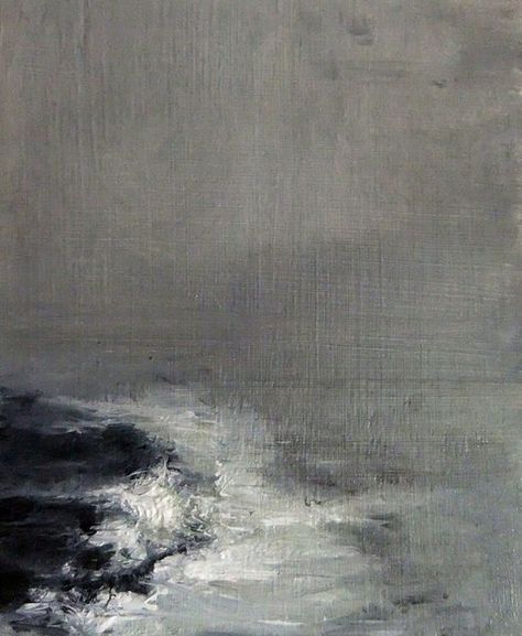 Gray Oil Painting, Minimal Oil Painting, Heaven Decor, Grey Oil Painting, Black Oil Painting, Background Morning, Morning Ocean, Cuadros Diy, Minimal Painting