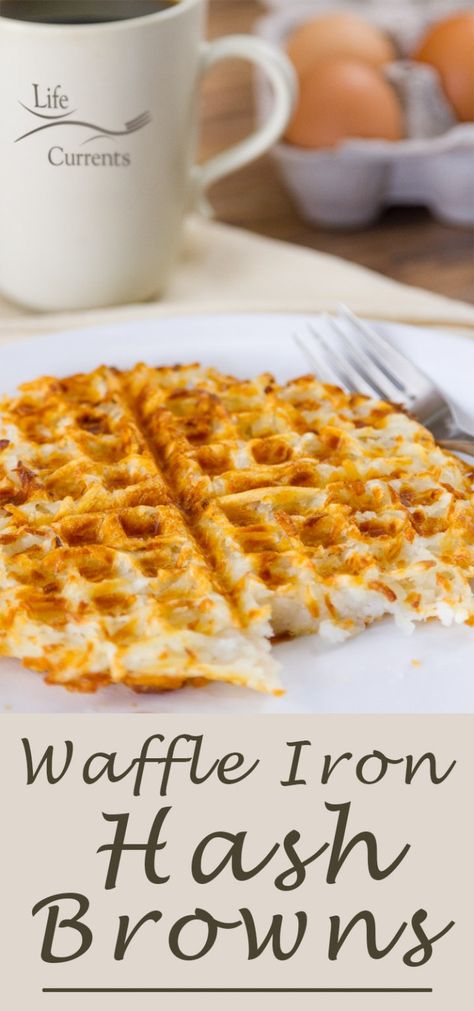 Waffle Iron Hash Browns, Mini Waffle Recipe, Hashbrown Waffles, Breakfast Hash Recipes, Waffle Iron Recipes, Breakfast Party Foods, Waffle Maker Recipes, Waffles Easy, Hash Recipe