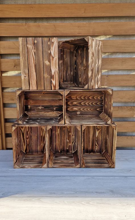 Wooden apple crates