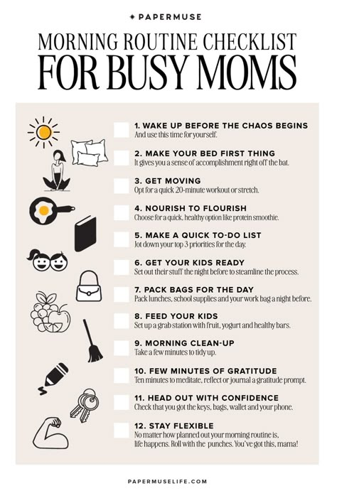 Busy moms, start your day right with this quick morning routine checklist—because a great day begins with a great plan! ☀️💪 #MomLife #MorningRoutine Mommy Morning Routine, Morning Routine For Working Moms, New Mom Routine, Sahm Hacks, Quick Morning Routine, Morning Routine List, Journaling Goals, Mom Morning Routine, Family Management