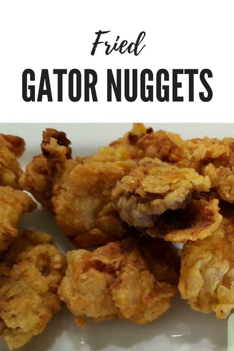 Deep Fried Alligator, Fried Alligator Bites, How To Cook Gator Meat, Alligator Bites Recipes, Gator Recipes Dinners, Alligator Fillet Recipe, Gator Bites Recipe, Gator Recipes, Alligator Recipes