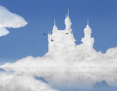 cloud castle angel aesthetic white aesthetic Fantasy Clouds, Cloud Castle, Ethereal Clouds, Cloud House, Castle In The Clouds, Sky Castle, Sky Building, Sky E, Sky City