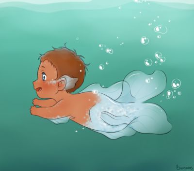 mermaid au | Tumblr Tiny Space, Mermaid, Swimming, Tumblr, Water, Art