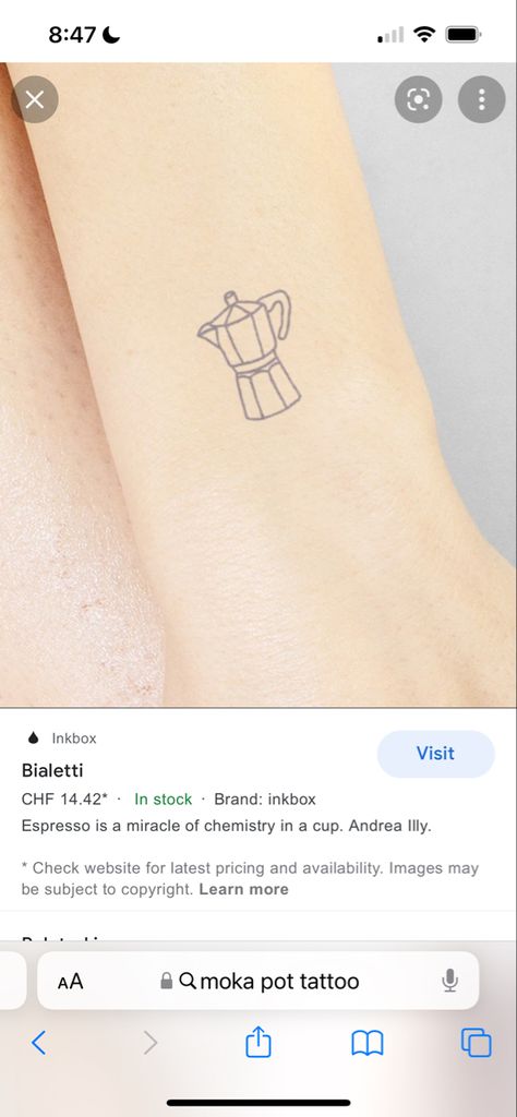 Moka Pot Tattoo, Pot Reference, Pot Tattoo, Single Line Tattoo, Moka Pot, Line Tattoos, Tiny Tattoos, Print Tattoos, Paw Print Tattoo