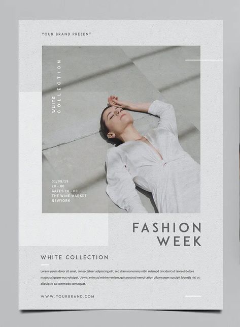 Minimal Flyer Design Layout, Fashion Show Flyer Design, Elegant Flyer Design, Flyer Design Aesthetic, Fashion Event Poster Design, Fashion Poster Design Advertising, Fashion Poster Design Graphics, Aesthetic Flyer Design, Fashion Event Poster