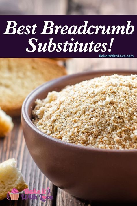 Freshly made panko breadcrumbs in brown bowl on wooden grain background. Substitute For Panko Bread Crumbs, Keto Breadcrumb Replacement, Bread Crumb Substitute, Healthy Bread Crumbs Alternative, Keto Bread Crumbs Substitute, Panko Substitute, Quinoa Breadcrumbs, Bread Crumbs Substitute, Breadcrumb Alternative