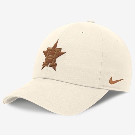 Made for comfort, the Dunk Club Hat features lightweight cotton fabric and an adjustable buckle strap that helps provide the ideal fit. Its embroidered team logo on the crown lets you support the Houston Astros effortlessly. Astros Hat, Nike Hat, Embroidered Hats, Houston Astros, Hat Making, Adjustable Hat, Panel Design, The Crown, Men's Nike