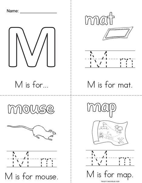 M is for...  Book from TwistyNoodle.com Letter M Worksheets For Preschool, Sunshine Activities, Letter M Worksheet, Letter M Crafts, Letter M Activities, Sounds Worksheet, Letter M Worksheets, Alphabet School, Trace Letters