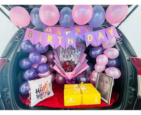 Car Surprise, Bday Decor, Car Boot, Balloon Decor, Birthday Decor, Diy Birthday Gifts, Diy Birthday, Birthday Balloons, Surprise Gifts