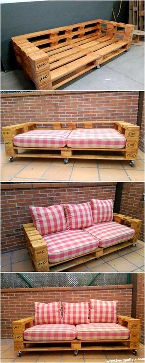 Furniture Made Out Of Pallets, Pallet Couches, Wood Pallet Couch, Diy Pallet Couch, Pallet Furniture Designs, Pallet Patio Furniture, نباتات منزلية, Pallet Patio, Pallet Couch