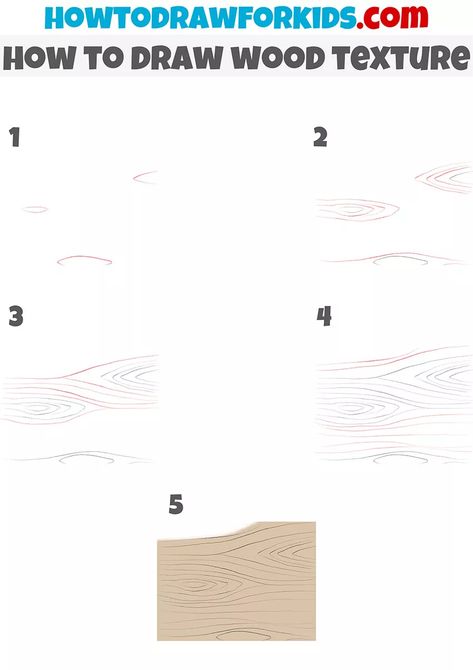 How to Draw Wood Texture Step by Step - Easy Drawing Tutorial How To Draw Wood Texture, How To Draw Wood, Texture Designs, Texture Drawing, Easy Drawing Tutorial, Coloring Supplies, Drawing Tutorial Easy, Pencil And Paper, Mini Drawings