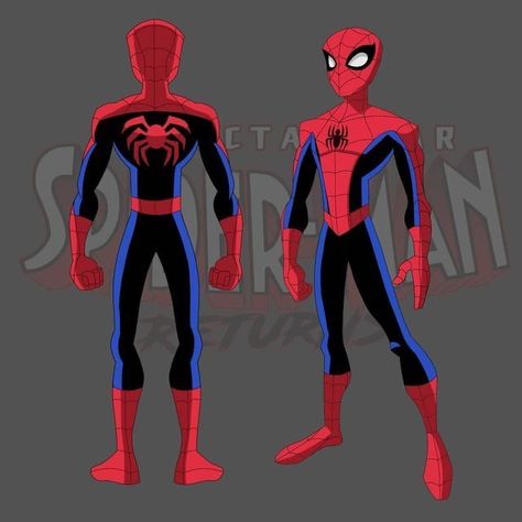 Spider Man Animated Series, Spectacular Spiderman, Spiderman And Spider Gwen, Spider People, Fantastic Four Marvel, Spiderman Comic Art, Marvel Character Design, Image Spiderman, Spiderman Suits