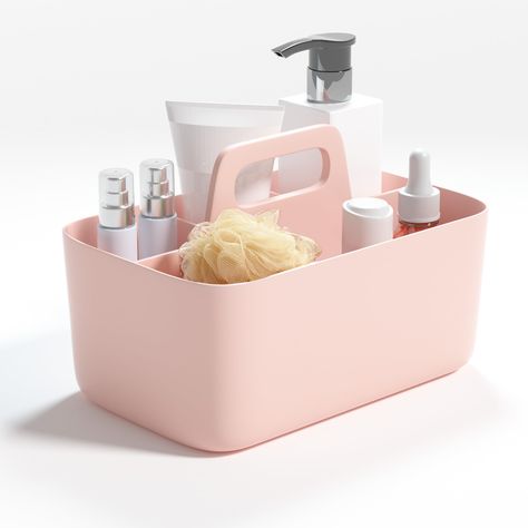 PRICES MAY VARY. 🎀 【Easy to Hold and Carry】The caddy organizer is designed with handle for cleaning and storage, which can be lifted and moved flexibly for one-handed operation. Move multiple objects at once, switch the place of use at will, for bathroom, cleaning, desk, makeup caddy. 🎀【with Adjustable Partition】Adjustable partition for more freedom of use. The shower caddy comes with dividers and up to 5 spaces. Plenty of storage space, also can keep the table neat and tidy. The snap seam design fits perfectly, no need to worry about the snap coming off or bad installation. 🎀【Small Items Storage】Compact and portable design with partition can be used to organize small items, such as markers, scissors, crayons and other office supplies, or makeup brushes, eyeshadows sunscreen, jewelry ne Cleaning Desk, Shower Caddy Dorm, Dorm Shower Caddy, Makeup Caddy, Shower Makeup, Makeup Cleaning, Caddy Basket, Bathroom Bag, Desk Makeup