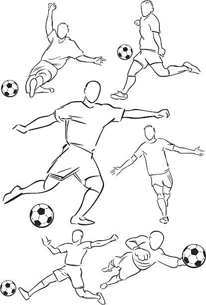 Football Player Drawing, Drawings For Him, Soccer Drawing, Football Poses, Football Artwork, Football Drawing, Sports Drawings, Art Football, Human Figure Sketches